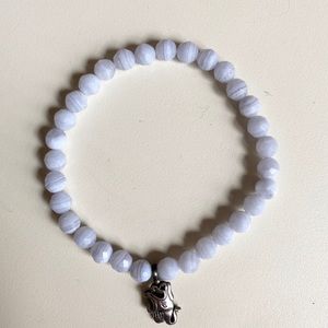 Satya stretch bracelet, like new. Blue Lace Agate